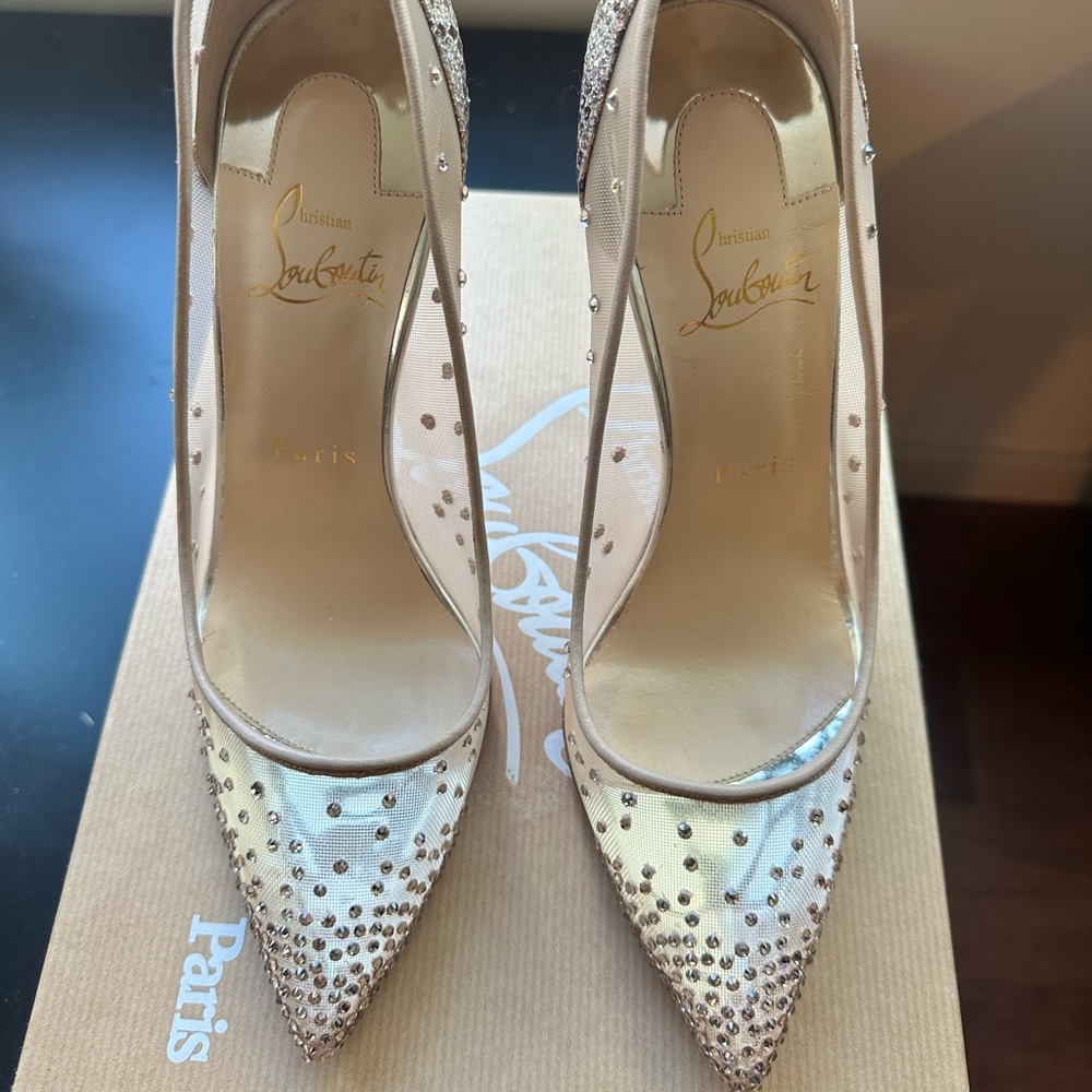 Christian Louboutin Mini Glitter Follies Strass Pump